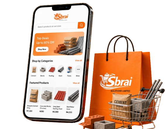 Sbrai Marketplace App and Shopping Bag